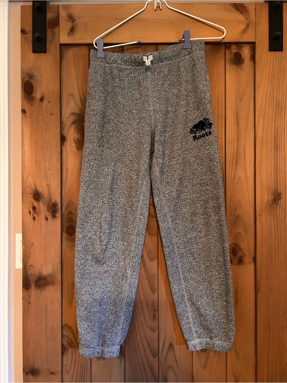 Roots Kids Gray Marled Sweatpants with Logo